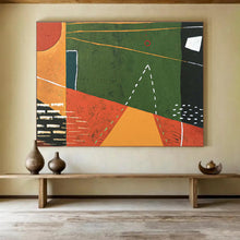 Load image into Gallery viewer, Dynamic Line - and - Color Abstract Painting on Canvas DKH558