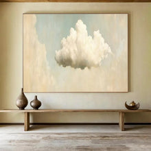 Load image into Gallery viewer, Hand - painted Single Fluffy Cloud Acrylic Art for Whimsical Nursery Ceilings LargeART1698