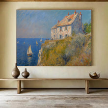 Load image into Gallery viewer, Coastal Cliffside Abstract Painting for Beach House & Seaside Café DKH222