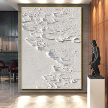 Load image into Gallery viewer, Large - Scale Textured White Abstract Art for Minimalist Gallery & Bright Studio LargeART0522