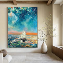 Load image into Gallery viewer, “Vibrant Countryside Vista” Abstract Painting on Canvas, Rustic Kitchen Decor DKH1049