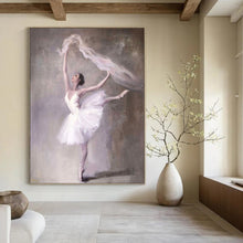 Load image into Gallery viewer, Graceful Abstract Painting, Delicate Ballerina Art for Ballet Academy & Boudoir LargeART2181