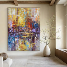 Load image into Gallery viewer, Colorful Urban Abstract Art for Loft - style Living Room & Creative Office Space LargeART0924