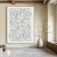 Load image into Gallery viewer, Intricate Line Abstract Art, Great for Minimalist Study & Art Gallery LargeART2315