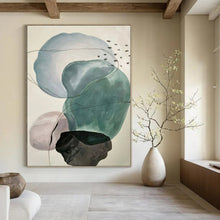 Load image into Gallery viewer, Soft Shape Abstract Painting, Suited for Serene Bedroom & Calming Reading Nook LargeART1326