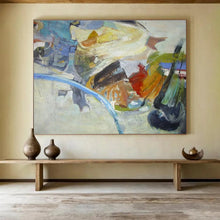 Load image into Gallery viewer, Abstract Still “Colorful Chaos” Painting on Canvas, Expressive Still Life Art DKH845