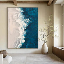 Load image into Gallery viewer, Aerial Ocean View Painting, Suited for Beach House Entryway & Coastal - Inspired Living Room LargeART1400