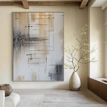 Load image into Gallery viewer, “Earth - Toned Geometric Abstract” Modern Painting on Canvas, Sophisticated Decor Pick DKH979