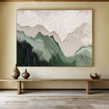 Load image into Gallery viewer, Hand - painted Large - Scale Layered Mountain Textures Acrylic Art for Minimalist Living Spaces LargeART1750