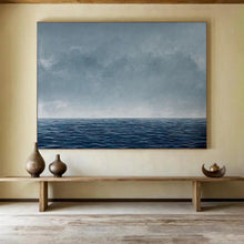 Load image into Gallery viewer, Hand - painted Calm Sea & Sky Acrylic Art for Relaxing Spa Decor LargeART1668