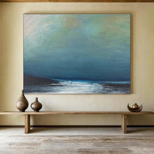 Load image into Gallery viewer, Hazy Sea & Sky Abstract Painting for Minimalist Home & Calm Waiting Room DKH107