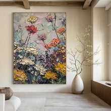 Load image into Gallery viewer, Colorful Impasto Floral Art, Perfect for Cheerful Kitchen & Bright Sunroom LargeART2142