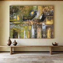 Load image into Gallery viewer, Green - Yellow Abstract Art - Ideal for Modern Living Room LargeART1605