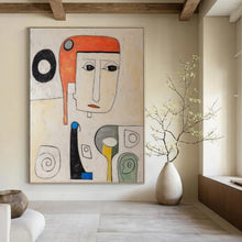 Load image into Gallery viewer, “Abstract Portrait with Geometric Shapes” - Cubist - Inspired Abstract Acrylic, Ideal for Modern Art Gallery and Creative Office DTP004