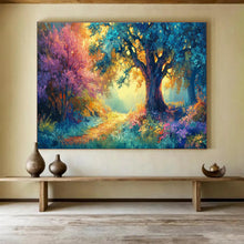 Load image into Gallery viewer, Colorful Forest Path Abstract Painting on Canvas - “Enchanted Trail” DKH697