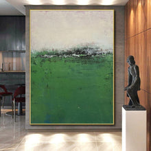 Load image into Gallery viewer, Misty Green Field Acrylic Art - Suited for Nature - lover’s Study & Minimalist Living Room LargeART0645