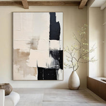 Load image into Gallery viewer, Neutral & Black Abstract Acrylic Art, A Hit for Lounge & Hotel Lobbies LargeART0978