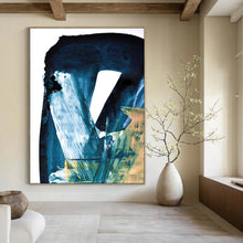 Load image into Gallery viewer, Blue - Gold Waterfall Force – Blues, Whites, Golds, Browns for Abstract Falls DTP190