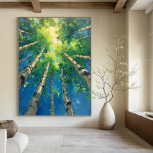 Load image into Gallery viewer, “Green Forest Canopy” - Impressionistic Landscape Art on Canvas DKH1552