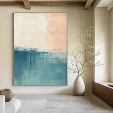 Load image into Gallery viewer, Soft Color Block Abstract Painting, Ideal for Scandinavian - Style Living Room & Minimalist Bedroom LargeART1380