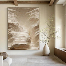 Load image into Gallery viewer, “Textured Beige Waves” - Abstract Acrylic with 3D Effect DTP023
