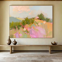 Load image into Gallery viewer, Pastel Landscape Abstract Painting for Country Cottage & Nature - Inspired Bedroom DKH208