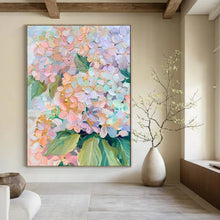Load image into Gallery viewer, Pastel & Gold Floral Abstract Painting, Ideal for Bright Bathroom & Charming Bedroom LargeART2111