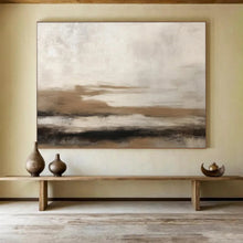Load image into Gallery viewer, Earthy - Toned Landscape Abstract Painting On Canvas for Rustic Living Room & Cozy Reading Nook DKH332