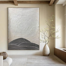 Load image into Gallery viewer, Black & White Textured Abstract Painting, Perfect for Industrial - Chic Loft & Modern Gallery Wall LargeART1960