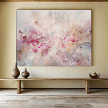 Load image into Gallery viewer, Soft Pink Blossom Burst Abstract Painting on Canvas DKH533