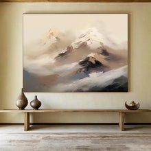 Load image into Gallery viewer, Hazy Mountain Abstract Painting for Rustic Lodge & Meditation Room DKH325