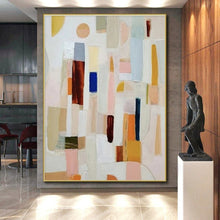 Load image into Gallery viewer, Colorful Geometric Collage Acrylic Art - Suited for Creative Studio & Playful Kids’ Room LargeART0659