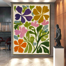 Load image into Gallery viewer, Vibrant Floral Patchwork Art for Garden - Themed Bedroom & Bright Café LargeART0877