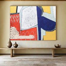 Load image into Gallery viewer, Hand - painted Substantial Colorful Geometric Abstract Acrylic Art for Creative Home Offices LargeART1804