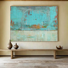 Load image into Gallery viewer, Turquoise & Rust Abstract - Vibrant Living Room Art LargeART1583