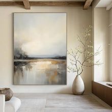Load image into Gallery viewer, Misty River Abstract Canvas Painting, Ideal for Calming Bedroom & Minimalist Office LargeART1284