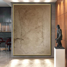 Load image into Gallery viewer, Beige Textured Sketch Art - Perfect for Minimalist Office & Neutral - toned Gallery LargeART0688