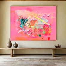 Load image into Gallery viewer, Pink - Based Mixed - Media Abstract Art - Perfect for Feminine Boutique & Art Gallery Pop - Up DKH028