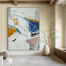 Load image into Gallery viewer, “Bold Strokes & Hues” – Colorful Abstract Acrylic with Dynamic Linework DTP049