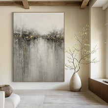 Load image into Gallery viewer, Gray & Gold Abstract Landscape, Perfect for Modern Living Room & Sophisticated Entryway LargeART1970