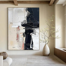 Load image into Gallery viewer, Monochrome Abstract with Red Accents - Fits Contemporary Gallery & Creative Studio LargeART2366