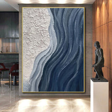 Load image into Gallery viewer, Oversized Textured River - Inspired Acrylic Art for Living Room & Spa LargeART0425