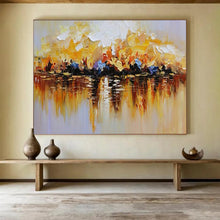 Load image into Gallery viewer, Autumn Lake Reflection - Serene Living Room Art LargeART1559