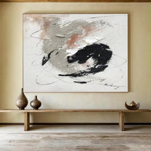 Load image into Gallery viewer, Abstract Textured Swirls - Artistic Living Room Art LargeART1564
