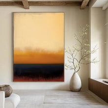 Load image into Gallery viewer, Warm Gradient Horizon Abstract Canvas Painting, Great for Bohemian Living Room & Relaxing Reading Nook LargeART1190