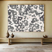 Load image into Gallery viewer, Monochrome Floral Pattern - Chic Living Room or Bedroom Art LargeART1491