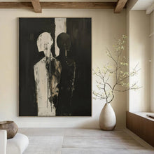 Load image into Gallery viewer, Abstract Painting, Black & White, Figurative Art for Gallery & Office LargeART2171