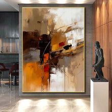 Load image into Gallery viewer, Repeated Warm Abstract Cityscape Acrylic Art - Suited for Industrial - style Apartment & Creative Coworking Space LargeART0603
