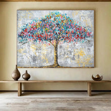 Load image into Gallery viewer, Colorful Tree Impasto - Lively Living Room Art LargeART1514