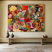 Load image into Gallery viewer, “Colorful Abstract Gathering” - Eclectic Abstract Acrylic, Good for Community Space and Living Room DLZ240
